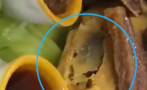 重慶一餐廳菜品內(nèi)蟑螂亂竄，食藥監(jiān)：后廚管理不善，將處罰