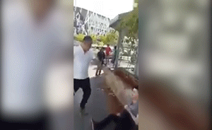 马来西亚岳父当街打女婿,疑女儿被家暴