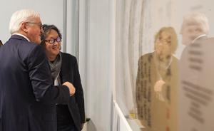 獨家｜到訪中國的德國總統(tǒng)施泰因邁爾上午拜訪了一位藝術家