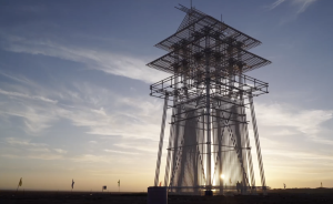 延時攝影：記錄雕塑《無界》在瓜洲戈壁灘的建造全過程