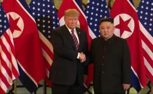 特朗普金正恩河內(nèi)再握手，時長10秒