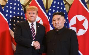 朝美领导人面向记者互赞，金正恩称特朗普做出“勇敢决定”