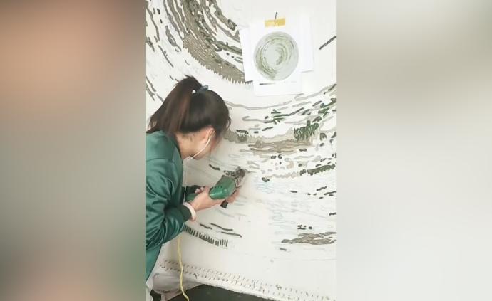 勞動(dòng)者們：巨型地毯這樣協(xié)同手工制作