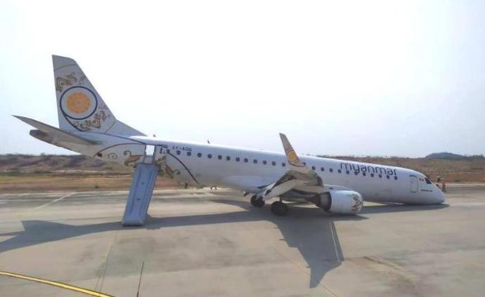 緬甸客機迫降無傷亡，撤離無人拿行李