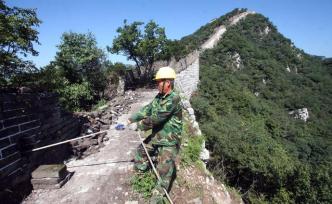 直播錄像丨吊在懸崖上砌城磚，北京箭扣長城二期修繕即將竣工