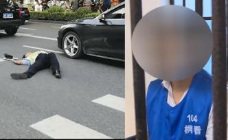 奧迪車主拒禮讓行人并帶倒協(xié)警，被刑拘