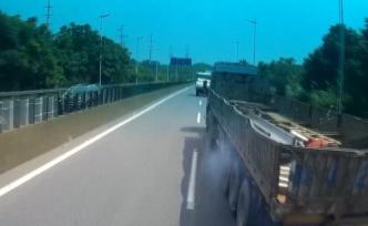 客車高速上遭貨車惡意逼停，乘客尖叫
