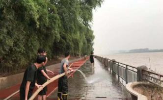 今年歷經(jīng)2次洪水侵蝕，長沙橘子洲景區(qū)于7月22日重新開園