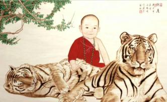 民間大師木板上烙畫，作品細膩逼真，曾入選上海世博會參展