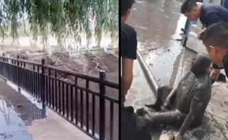 陕西子长一水坝溃坝，煤场被淹黑水横流