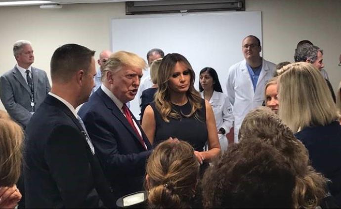 特朗普到访枪击案发生地，却屡遭抗议