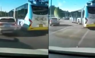 公交與寶馬斗氣別車，涉事雙方均被刑拘