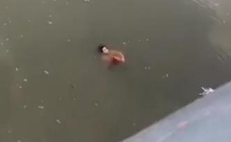 准大学生与家人争吵后跳河，体型胖保命