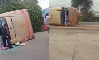 司機(jī)突昏厥致大巴車(chē)側(cè)翻，1死1傷