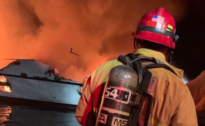 美國(guó)加州海岸潛水船失火，至少34人失蹤