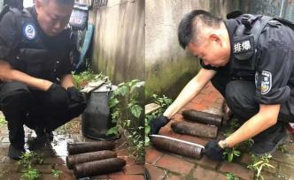 道路施工發(fā)現(xiàn)4枚炮彈，排爆組：均無(wú)引信