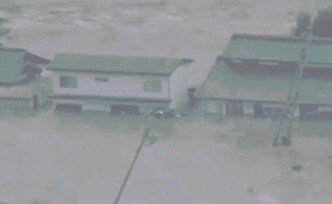 日本福島一批裝有核輻射污染物的垃圾袋被洪水沖走