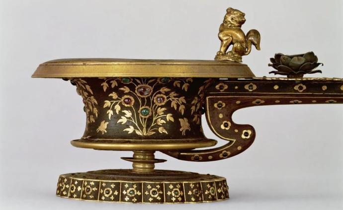 ♦分銅 花卉図紋香炉 唐金 江戸 幕末 文化文政コレクション骨董品アンティーク sutra-holder (나전국당초문경함 螺鈿菊唐草文經函); box