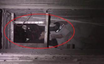 醉酒男墜15米孔洞敲墻呼救，消防破墻救