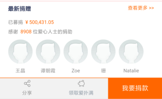 “香港李伯羅伯專項救助基金”項目籌款4小時突破50萬