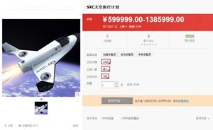 百多萬元圓太空游夢想：夸張廣告看上去很美
