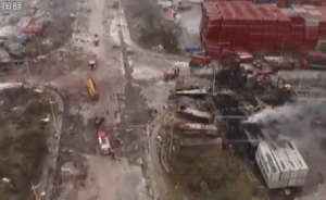 無(wú)人機(jī)全程記錄天津港爆炸事故火災(zāi)現(xiàn)場(chǎng)