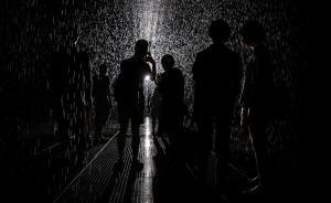 早安，全世界都在看↑细雨湿衣看不见，"雨屋"体验雨中曲