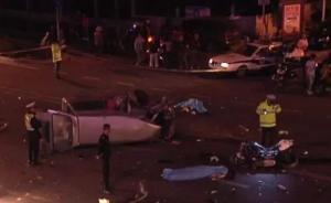 逆行撞微型车致3人死亡，昆明无牌宝马摩托时速超160公里