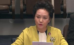 彭丽媛联合国全程英文演讲：父亲曾是村夜校校长，负责扫盲
