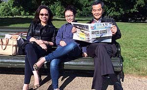 香港特首梁振英回应女儿割腕：希望外界可以给她空间