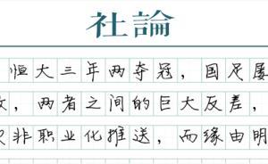 【社論】一次非職業(yè)化的推送