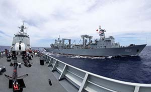 环太军演20艘军舰主炮射击，中国海军首试经纬度点射击