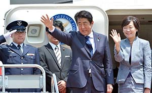 安倍每月外訪1.1次創(chuàng)日相新高，被嘲“甜甜圈外交”