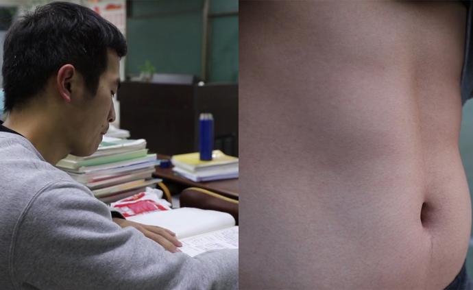 男生備戰(zhàn)考研練出6塊腹肌:減壓方式