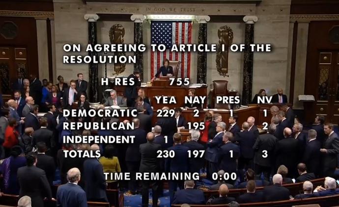 历史第三人!特朗普遭美国众议院弹劾