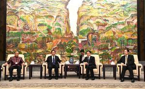 韩正会见孙中山先生诞辰150周年纪念活动嘉宾团