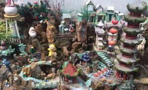 上海楓涇八旬老人在家打造了一座微型“5A級景區(qū)”