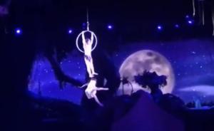 上海迪士尼《人猿泰山》表演中，一女演員從空中跌落并無大礙