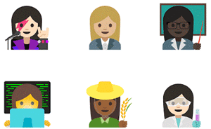 谷歌推动的表情符号平权方案获通过：44款表情将增设女性版