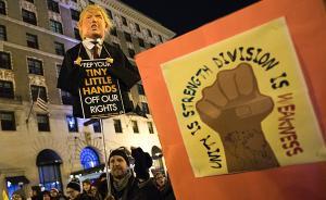 美國首都華盛頓發(fā)生反入境限制令游行，上千名民眾聚集抗議