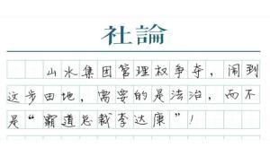 【社論】這場械斗，需要的不是“達康書記”