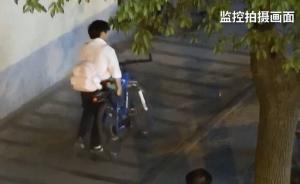 偷车贼提车走1公里，被抓时满头大汗