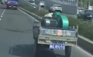 “鲁Q好几个8”:三轮车自制车牌上路