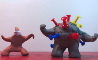 大战新冠肺炎：父子合创泥塑定格动画