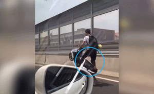 摩托車高架橋上“花式炫技”，交警調(diào)查