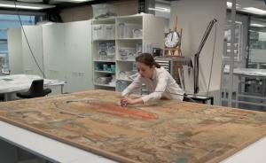 大英博物馆修复敦煌巨幅刺绣之五