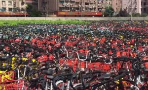 3万辆违停共享单车停于上海一处空地