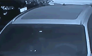 寶馬連遭天降酒瓶砸中，車主裝監控追兇