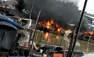 疑祭祀拜神燒紙，佛山3漁船起火