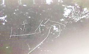 福州女車主將車違停小區(qū)內(nèi)通道旁，車頭遭人劃上“過分” 